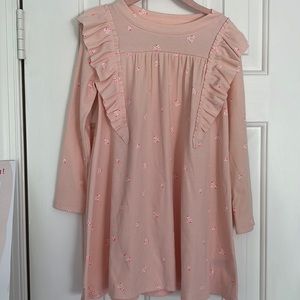 Light Pink Floral Cat & Jack Dress with Ruffles, Size 5T